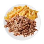 Lamb Meat, Chips & Cheese
