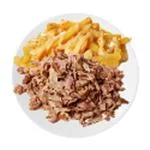 Lamb Meat, Chips & Cheese